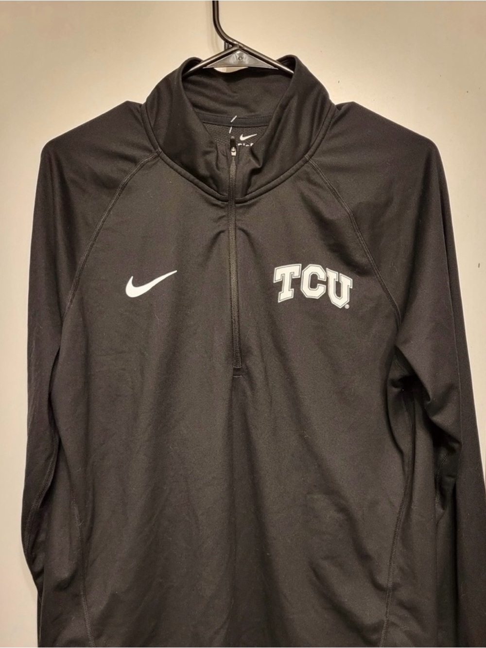 Nike TCU Horned Frogs Black 1/4 Zip Training Jacket Men's XL EU